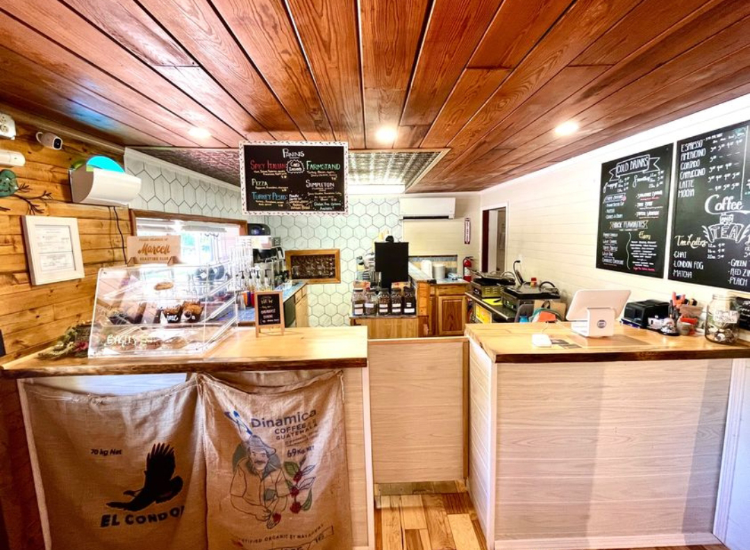 Inside the counter area of Simply Risen Coffeehouse